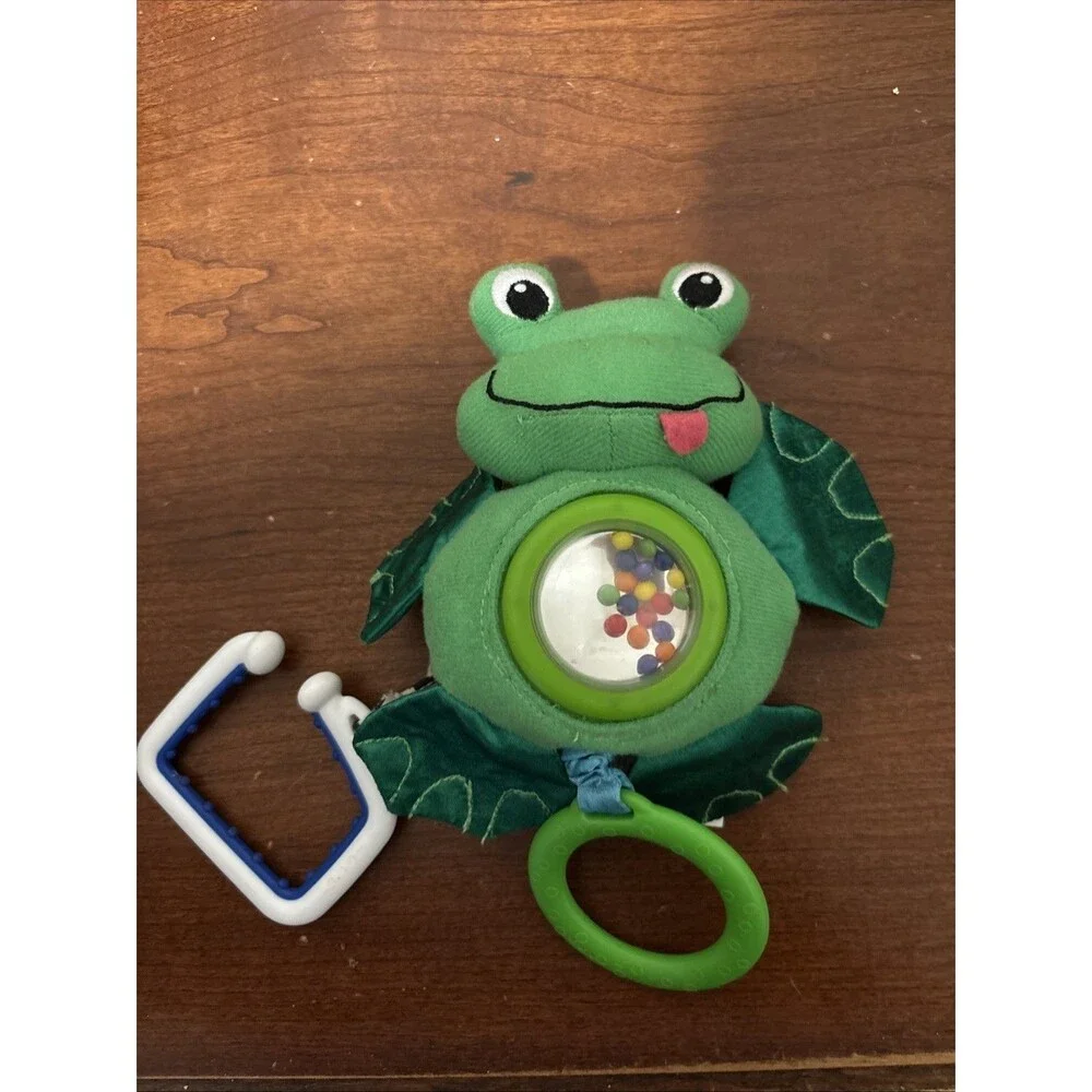 Disney Baby Einstein FROG Baby Activity Play Gym Mat Hanging Toy Crinkle Rattle
